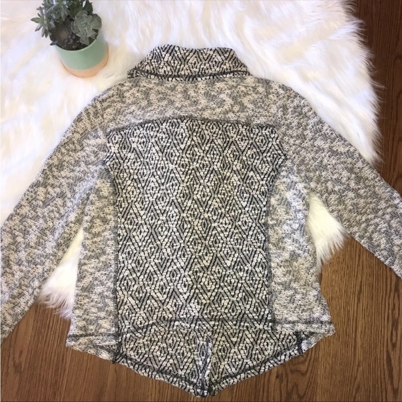 LUCKY BRAND | Sweater Jacket Black Cream Women’s Size Large - Picture 6 of 8